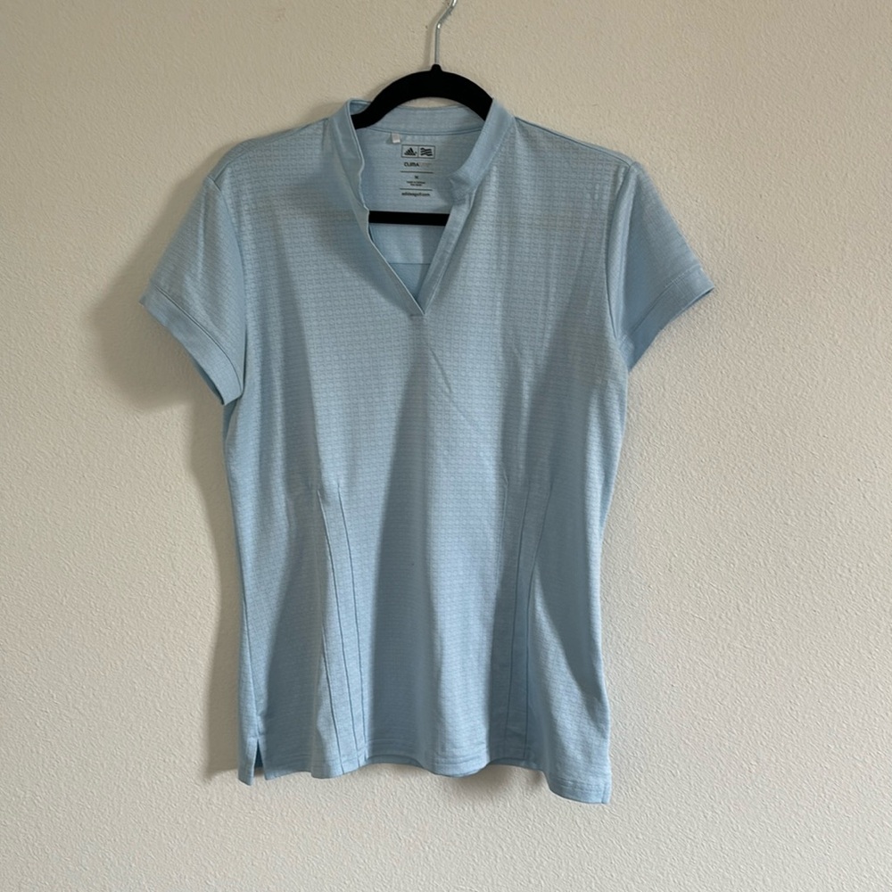 Blue adidas golf polo. Size M